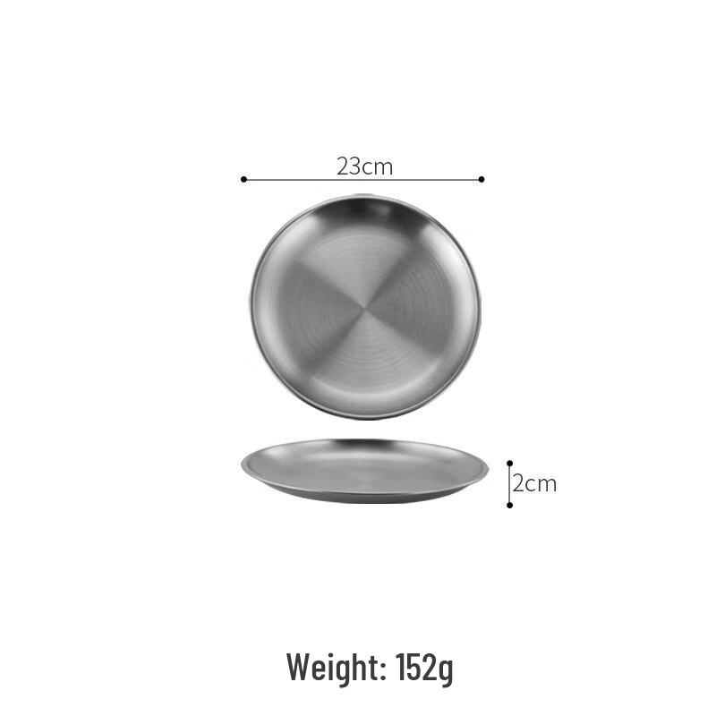 Korean Style Stainless Steel Round Plate