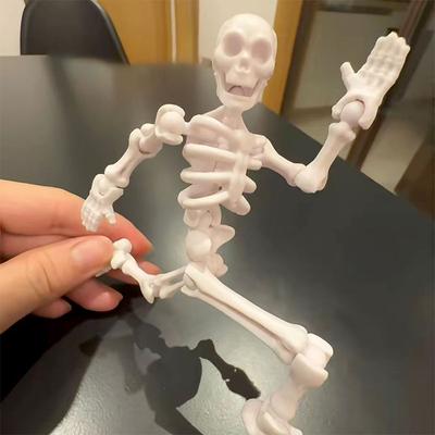 Skeleton Multi Jointed Movable 3D DIY Assembly Model Ornaments Prank Toy Action Figure Desktop Decor Kids Gift Miniature Statue