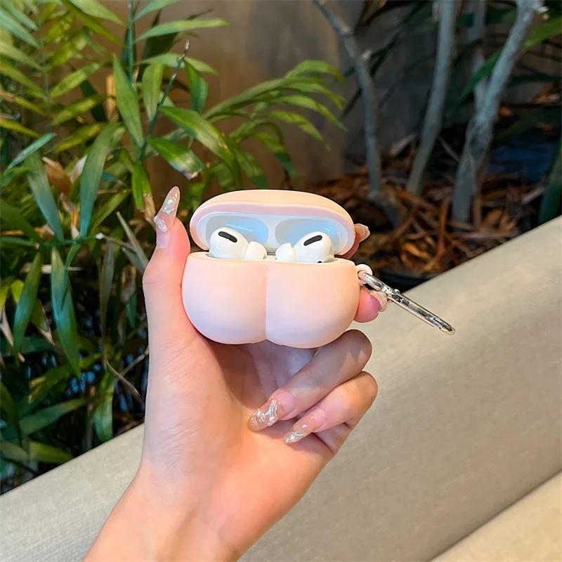 Pro pouzdro Airpods 4 2024, Sexy zadek bok silikonový ochranný kryt na sluchátka pro pouzdro Airpods Pro 2/pouzdro Airpods 1/2/3/4 Funda