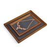 HeMu Solid Wood Microfiber Velvet Cloth Mostly Used for Inner Oblique Empty Tray Viewing Pallet Jewelry Display Storage Tray