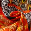 Spring & Summer Geometric Ethnic Silk Scarf - Exotic Style for Women
