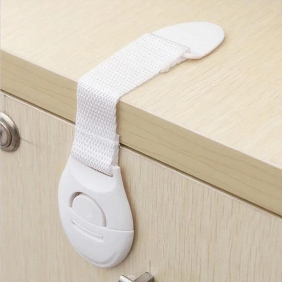 10Pcs Baby Safety Latch Drawer Webbing Safety Lock Multifunctional Protection Cloth Belt Lock Drawer Lock Cabinet Door Locks