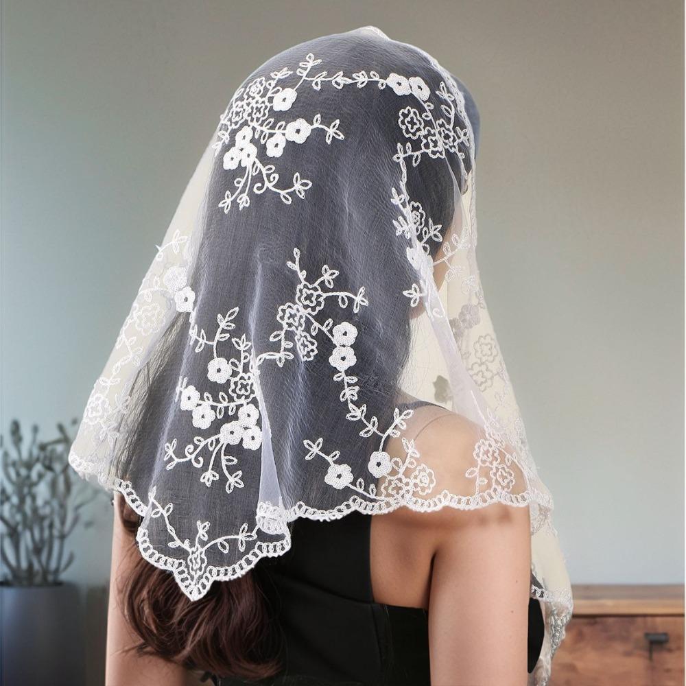 Fake Collar Lace Scarf Veil Headband Cloak Hip Scarf Simple Lace Triangle Scarf  Ladies