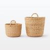 MUJI Small Round Basket with Handles, Diameter 37cm X Height 26cm, Water Hyacinth, 12057925, Basket