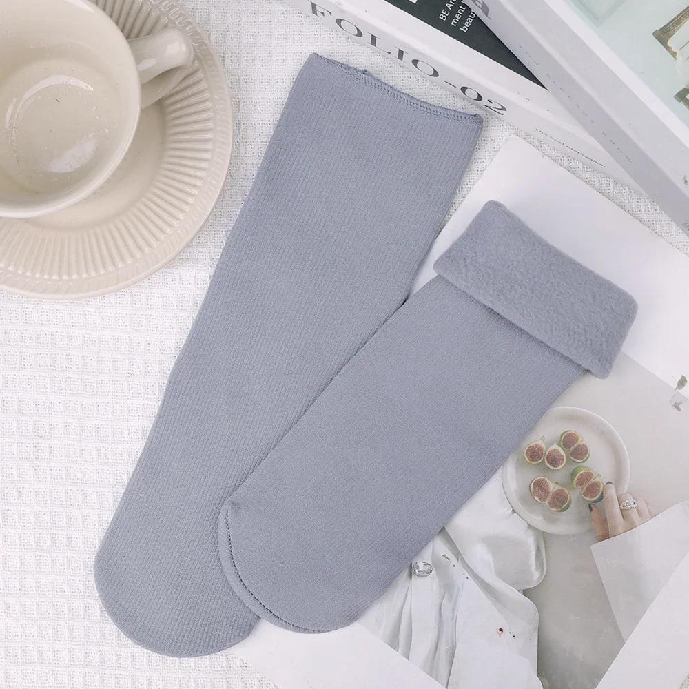 Thicken Wool Plush Socks Winter Warm Thermal Snow Boots Socks for Women Men Soft Velvet Fleece Long Sock Home Floor Sleep Socks