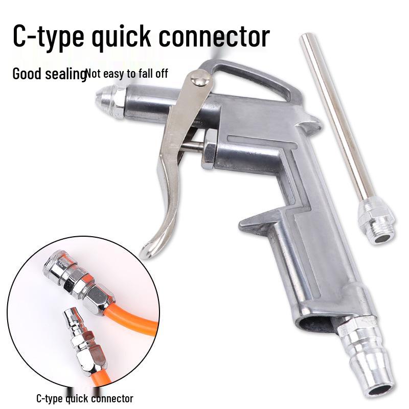 High-Pressure Copper Nozzle Air Blow Gun with Extended Nozzle - Pneumatic Dust Removal Tool, Free Shipping Included.