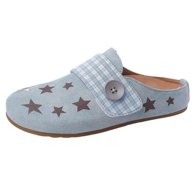 Birkenstocks Women'S Summer Outer Wear One-Pedal Flat Shoes Inner Heightening Bag Head Half Slippers Single Shoes