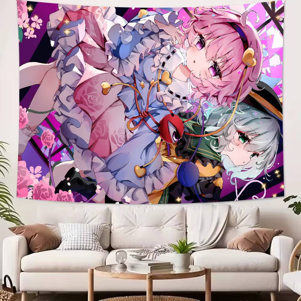 Large Populae Fashion Cool Touhou Project Tapestry Home Decor Wall Hanging Living Room Bedroom Aesthetic Decor Multiple Size