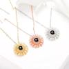 Sunflower Projection Necklace: Personalized 100-Language Pendant with Custom Text & Color Images