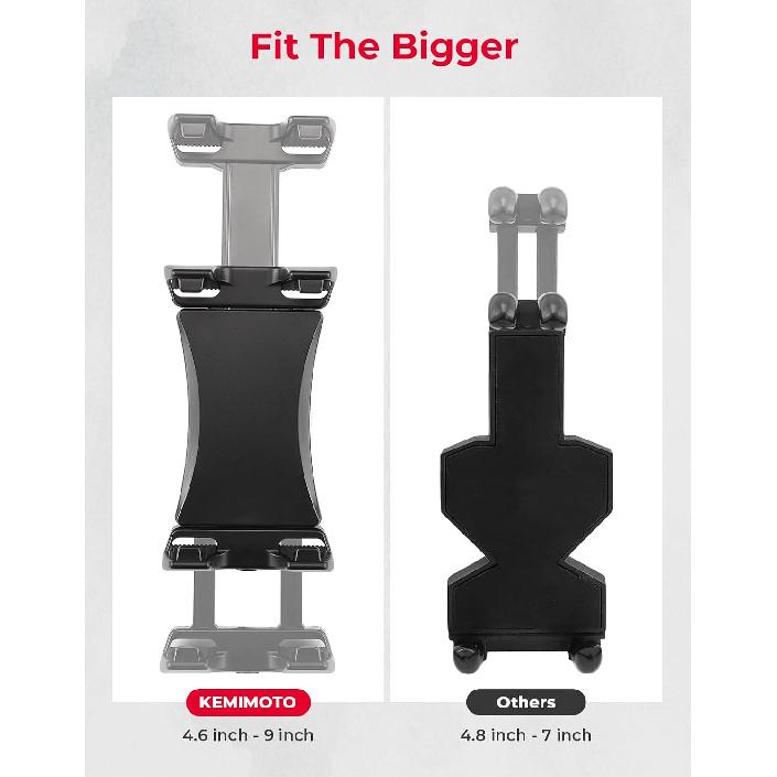 KEMIMOTO UTV Phone Mount ATV Holder, Fit 4.7"-13" Phone & Tablet, 360° Adjustable Heavy Duty, Compatible with Can-Am Maverick X3 Outlander Polaris