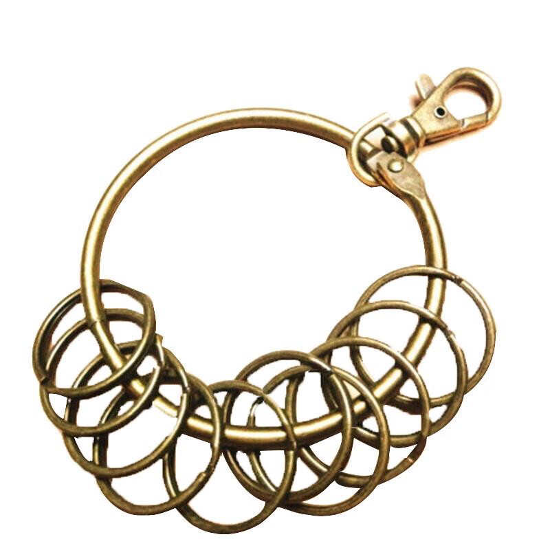 

Retro Stainless Steel Keychain with Multiple Rings