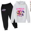 KPop Demon Hunters Girls Hoodie Tracksuit Character Hoodie HD Print Autumn Kids Hoodie Set Thin Fleece Hoodie Set Polyester
