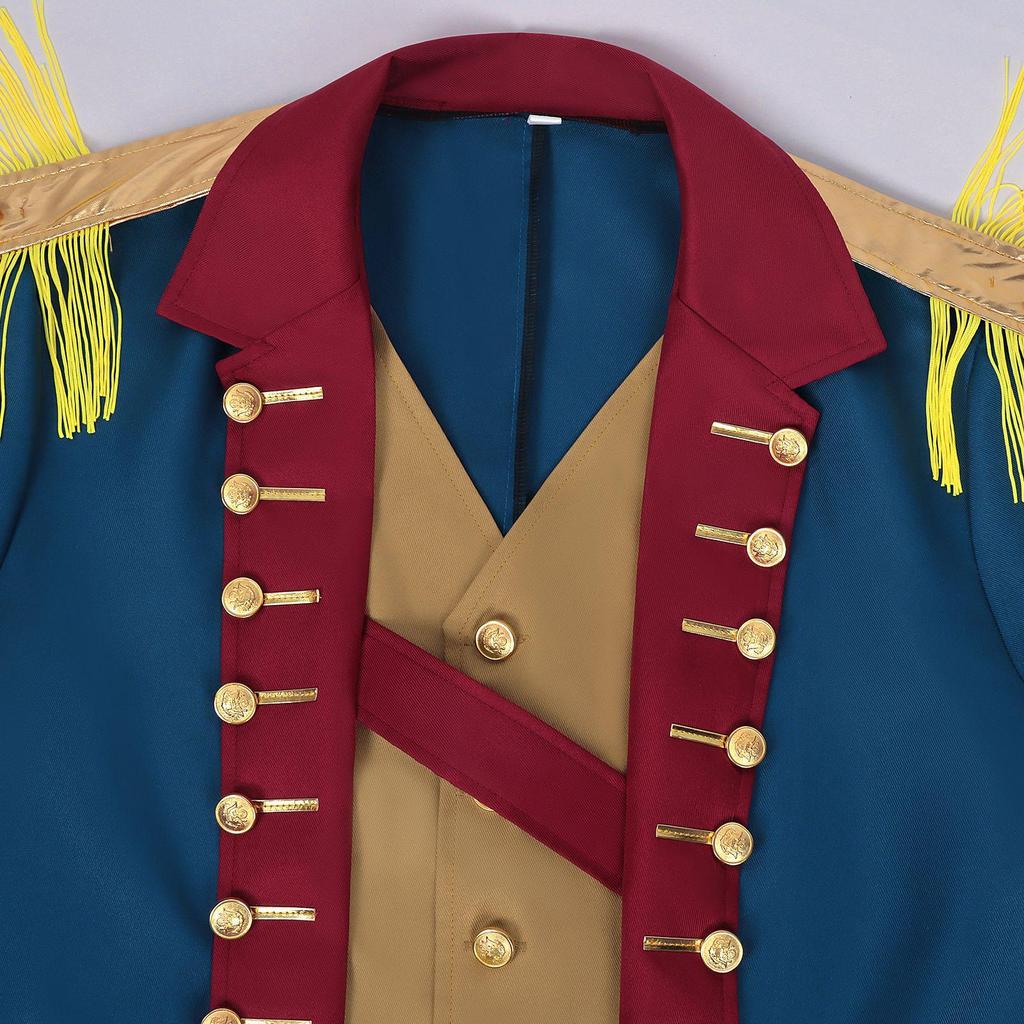 Costume Cosplay Uomo George Washington - Uniforme Militare Retrò Musicale Hamilton