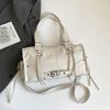 Suede Tote Bag Women's Fashion Shoulder Bag with Lace Up Detail and Adjustable Crossbody Strap