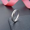 Buyee 925 Silver Couples Ring Sets Can Engrave Simple White Ring Finger for Women Men Fashion Fine Jewelry Circle