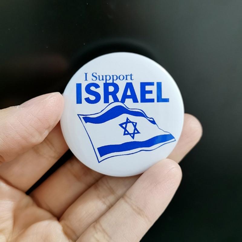 12 Stück Israelische Nationalflagge Anstecknadel Kleine Runde Plakette Metall Israelische Brosche Kleidung Hut Anstecknadel Dekoration Souvenir Geschenke