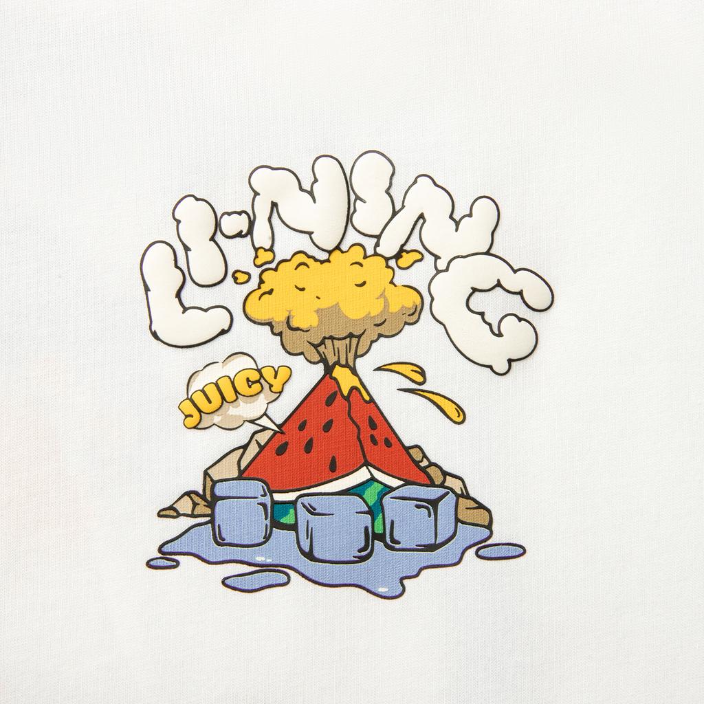 Li Ning Sports Lifestyle Series American Casual Simple Comfortable Versatile Loose Ice Silk Cool Quick-Dry Summer Short Sleeve T-Shirt AHSV363-2