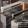 Pull-out Telescopic Trouser Rack with Slide Rail, Top-mounted Trouser Hanger for In-cabinet Storage