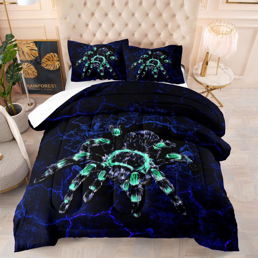 Realistic Animal Wolf Tiger Three-Piece Feather Silk Cotton Quilt Summer Quilt Bedding