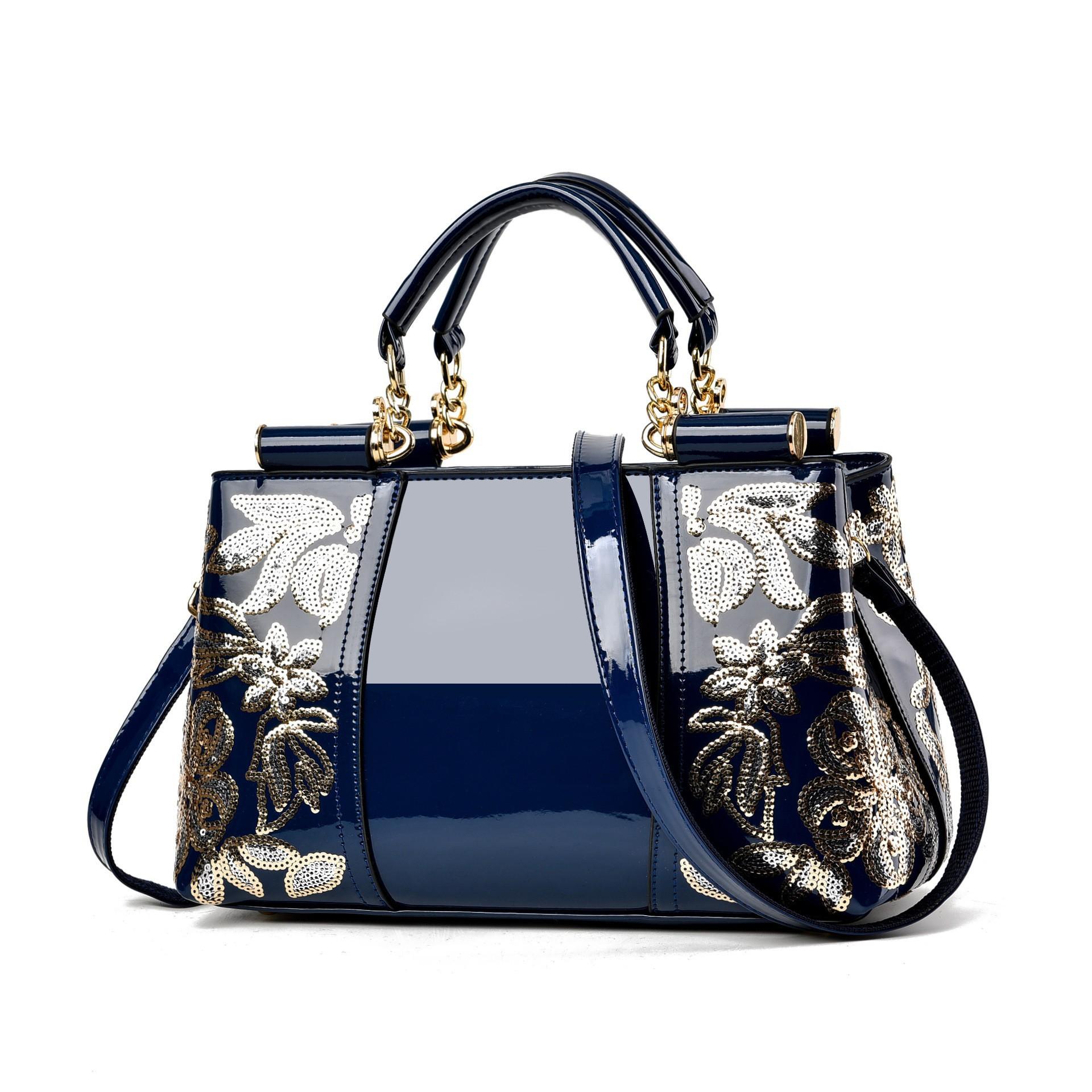 

Глянцевая женская сумка из лаковой кожи, свадебная сумка, женская сумка через плечо большой вместимости на одно плечо