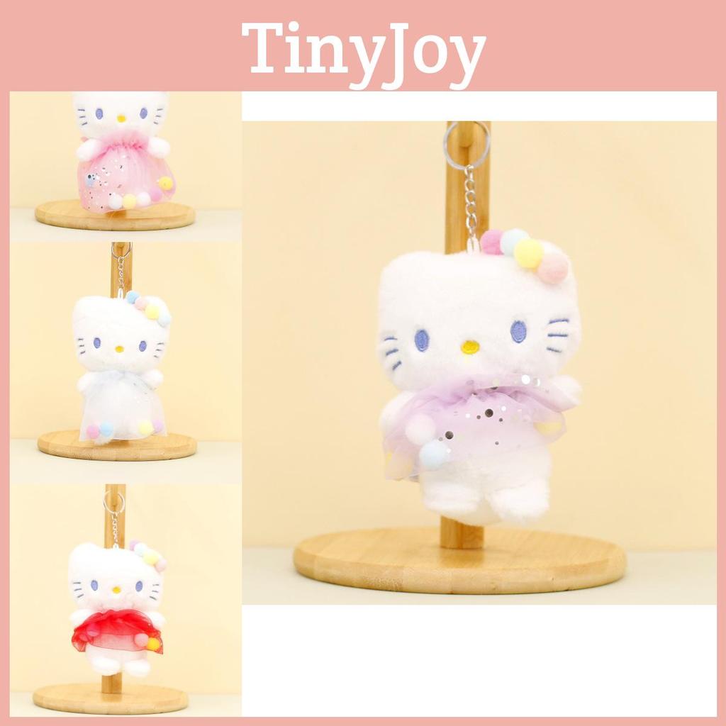 Adorable Plush Cat Keychain Cute Kitty Bag Charm Soft Wedding Toss Doll