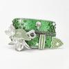 Rhinestones Skull Buckle Belt for Women Men Sequined Hiphop Belt for Pants Jeans Popular Rockers Belt Waist Accessories