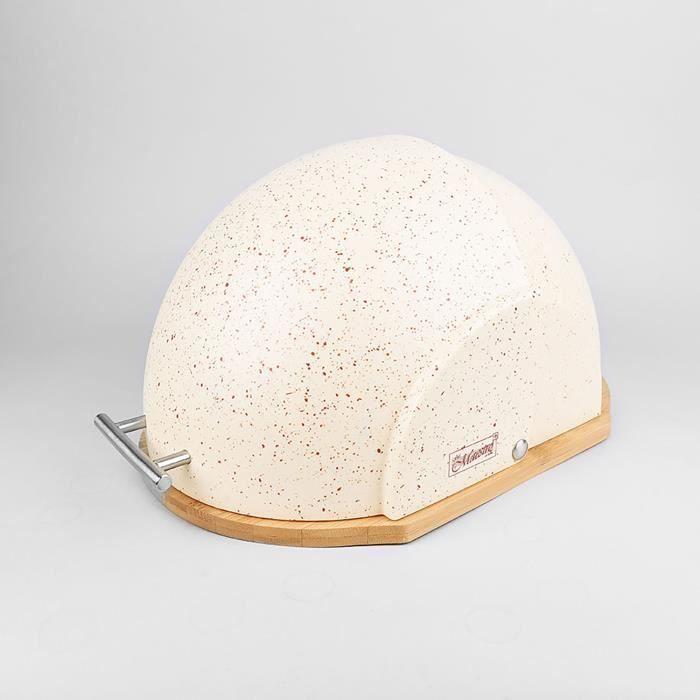 Boîte à Pain - Maestro - MR-1678-BR - Couvercle Coulissant - Design Moderne - Beige