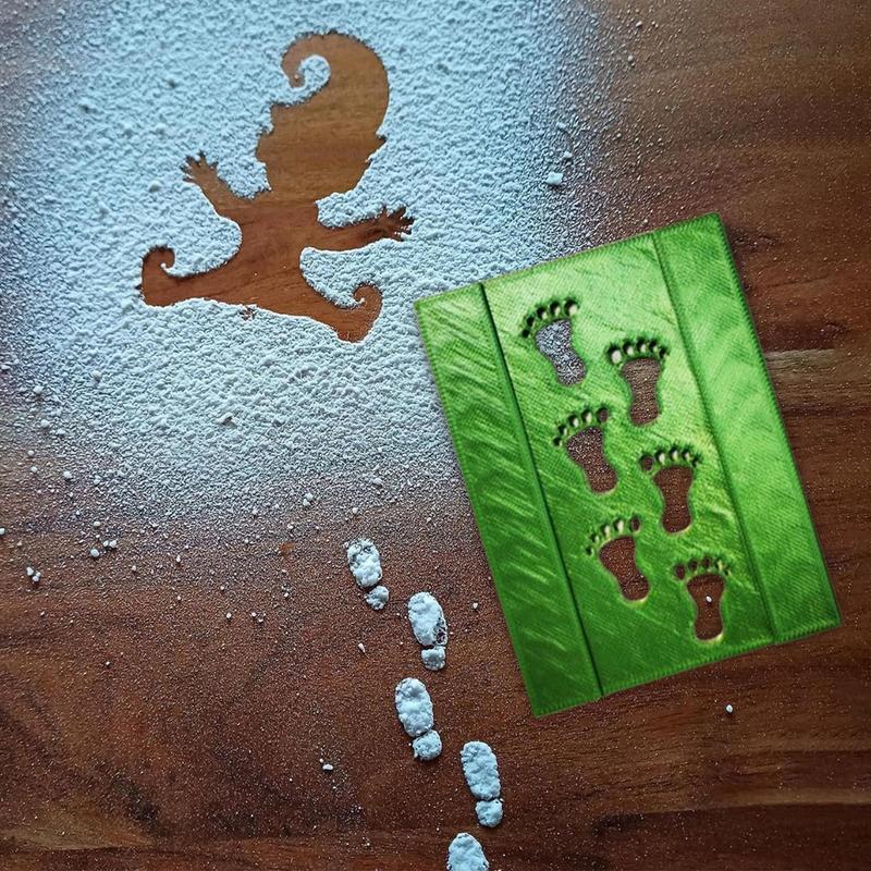 Gnome Stencil Footprints Christmas Gnome Stencil Gnome Door Accessories Christmas Gnome Elf Gnome Footprints Christmas Gift