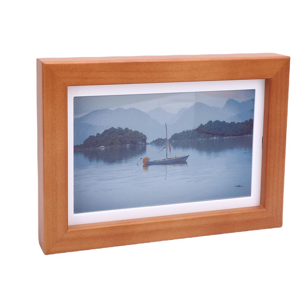 7.3 Inch E Paper Ink Display Photo Frame B Type E6 800x480 Full Color Wooden Electronic Picture Frame for Home
