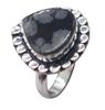 Snowflake Obsidian Natural Gemstone Antique Ring US Size-9.75 R 4974