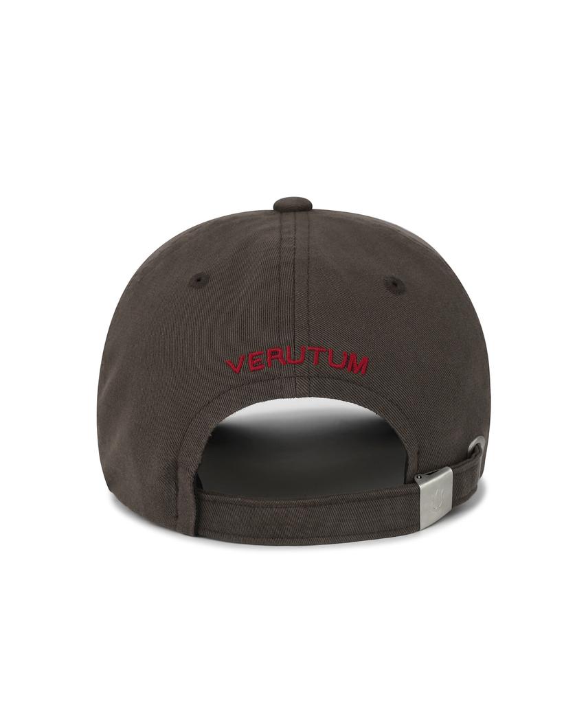 VERUTUM Heritage Logo Bio-Washed Cap Cream Brown