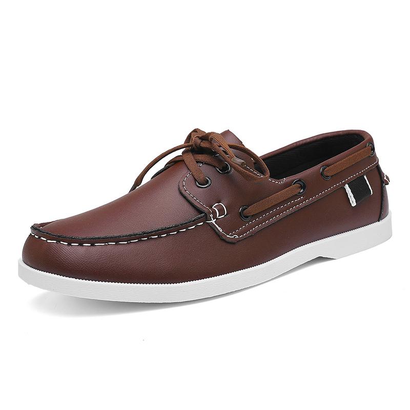 High Quality Black Leather Casual Shoes for Man Moccasins Designer Business Boat Shoes Men Comfort Flats Men's Driving Shoes