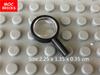 10pcs/lot MOC Blocks Magnifying Glass Thin Frame and Hollow Handle Featuring Trans-Clear Lens 30152c03 Construction Bricks Assembled Playthings