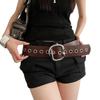 Retro Wide Belt Versatile Needle Buckle Belt Y2K PU Leather Belt  for Women