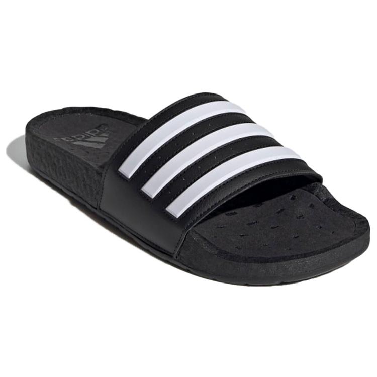 adidas Tongs Adilette Boost 'Rayures Noir Blanc' Homme FY8154