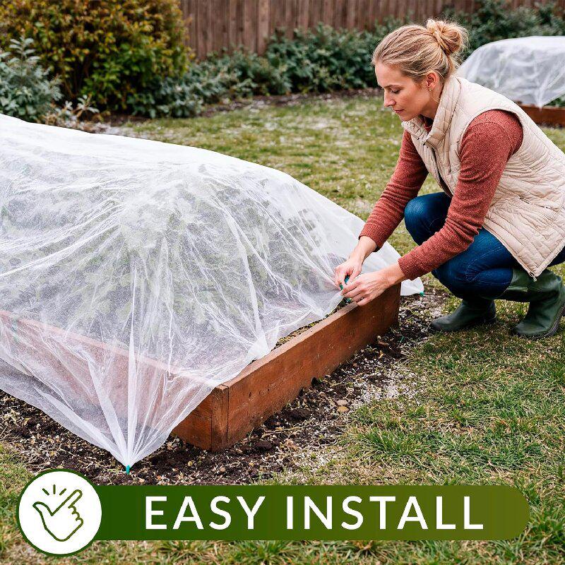 Thickened Non-woven Frost Protection Blanket for Plants - White Cold-Proof Cover Cloth
