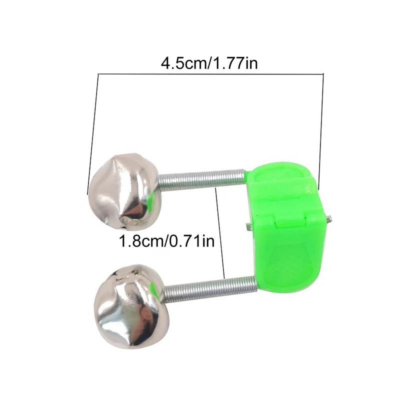 Fishing Rod Alarm 5 pcs Fishing Bell Fish Bite Alarm Fishing Bells Clips Rod Clip Tip Fishing Bite Alarm with Double Alert Bells