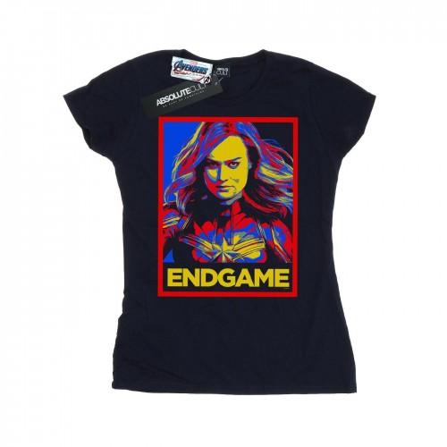 

Marvel Womens/Ladies Avengers Endgame Captain Marvel Poster Cotton T-Shirt XXL білий