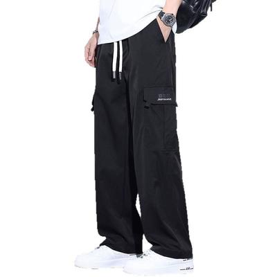 Pantalon de travail Pantalon décontracté pour hommes Jambe droite ample Pantalon décontracté de sport Pantalon d'extérieur à jambe large
