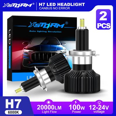 XSTORM H7 LED Headlight 100W 20000LM H1 H11 9005 9012 LED Light 360° Car Headlamp Auto With Fan Turbo Lights 6000K 18PCS Chips