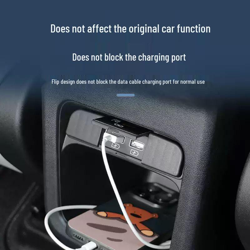 BYD Yuan UP Car USB Port Dust Cover for Rear Seat Interior Modification