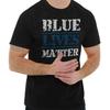 Blue Lives Matter American Police Officer Womens or Mens Crewneck T Shirt Tee
