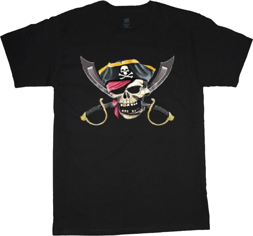 Pirate Skull T-shirt Jolly Roger Flag Clothing Apparel Accessories Men S