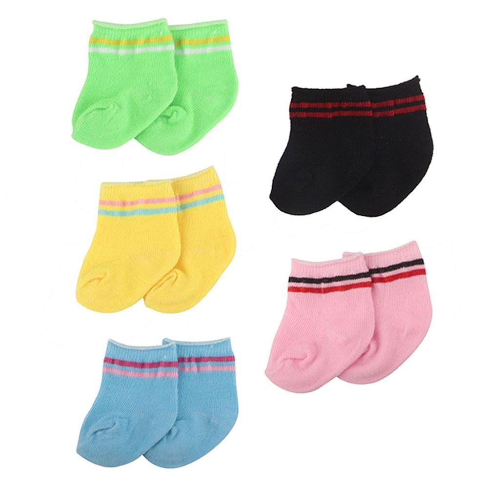 Passend für 18 Zoll/43 cm Puppen Socken Mehrfarbig Miniatur Kleidung Spielzeug Puppe Sportstrumpf