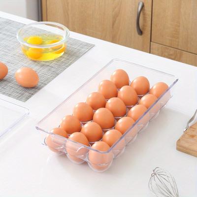 1 Stück Kühlschrank Eieraufbewahrungsbox, Eier Kühlschrank Frischhaltebox, Kühlschrank Küche mit Deckel Haushalt Transparent Eierkarton