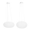 Pendant Light Round Milky White PC Lampshade LED Height Adjustable 3 Color Temperature Stepless