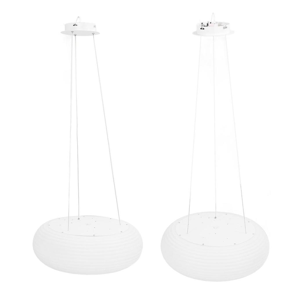 Pendant Light Round Milky White PC Lampshade LED Height Adjustable 3 Color Temperature Stepless