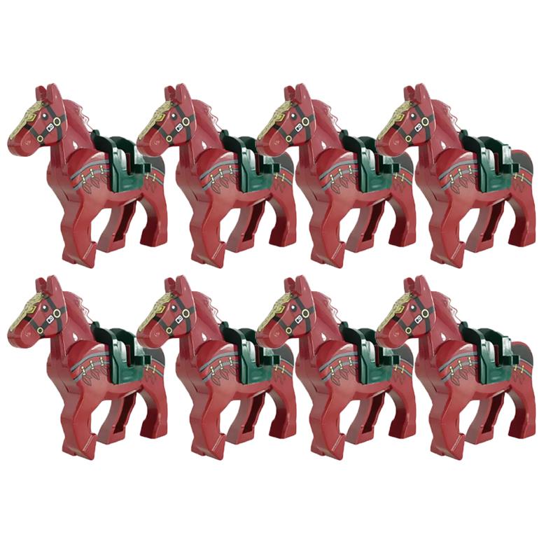 MOC Medieval Military Building Blocks Cavalry Regiment Knight Horse Animal Accessories Set Mini Bricks Buy Goods Boy Toy Gift
