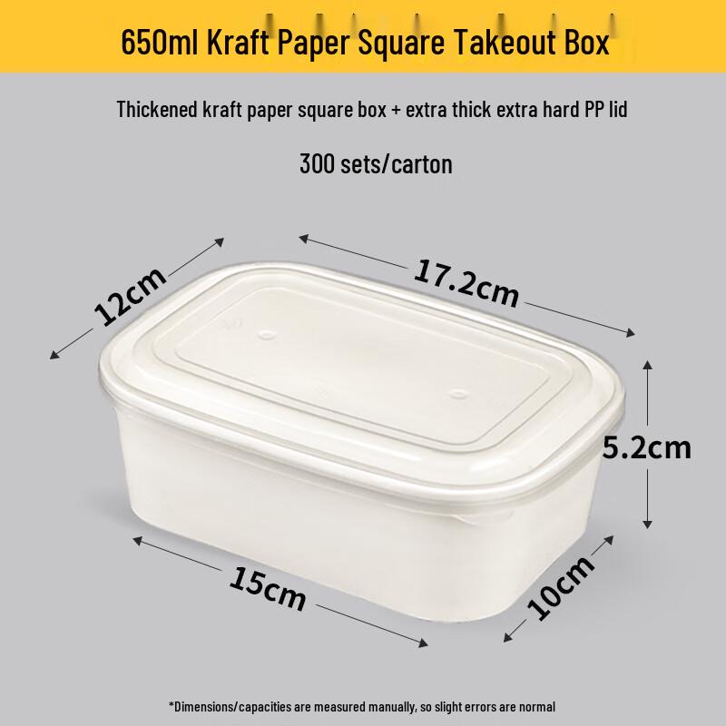 Shixun Disposable Kraft Paper Salad Takeaway Boxes with PP Lid