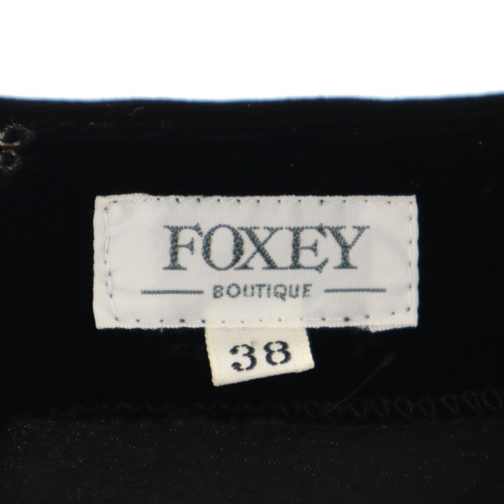 FOXEY made in Japan Long sleeve docking one piece 38 Back zip Women Used